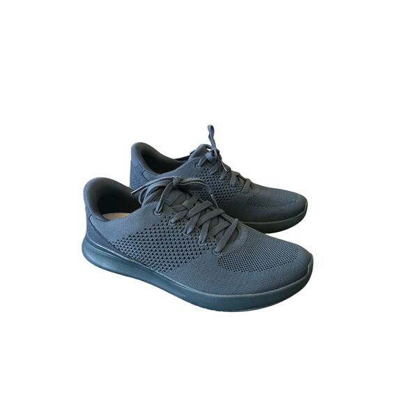 KIZIK Unisex Lima Teal Blue Lace Up Hands Free Sneaker Shoes Size M 9.5 W 11 - Picture 1 of 7